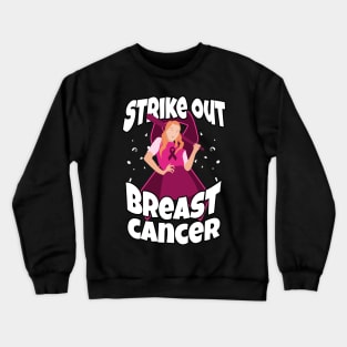 Strike out breast cancer awareness baseball fighters Crewneck Sweatshirt